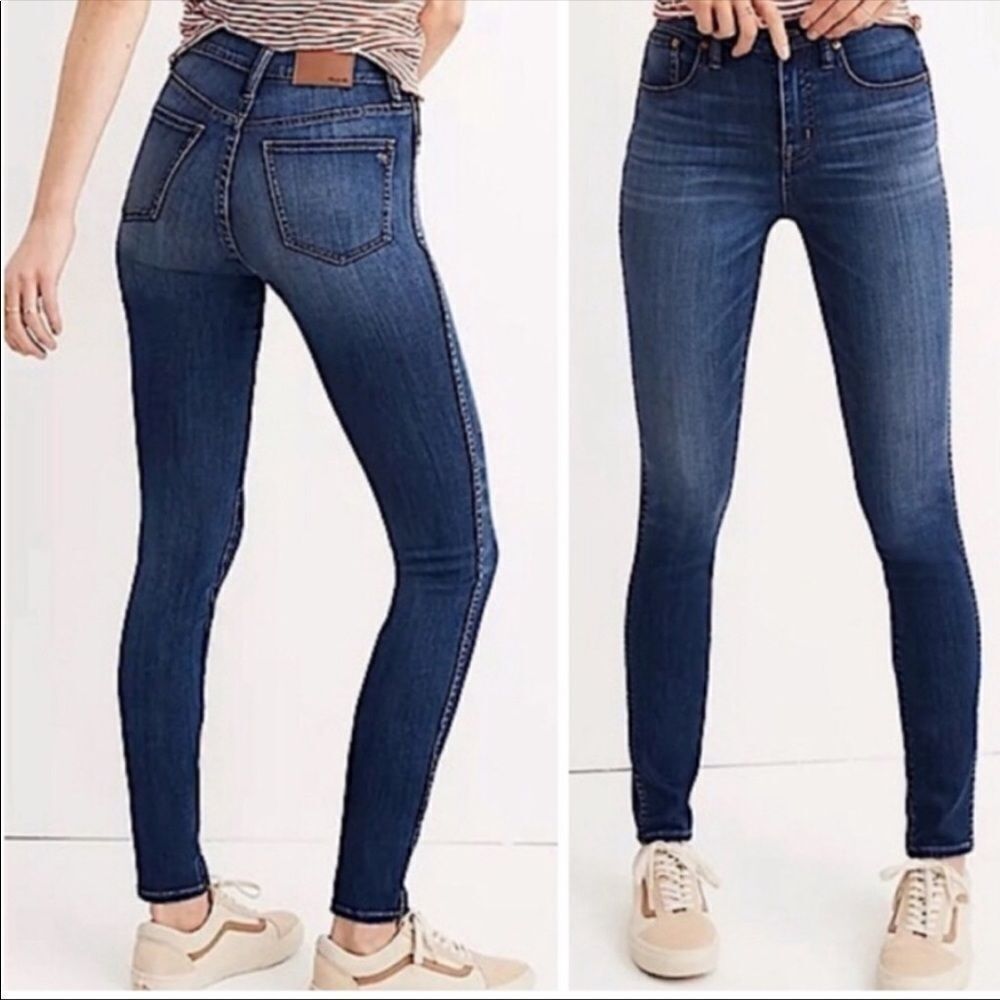MADEWELL | 10” High-Rise Skinny Jeans Dark Wash Denim Women’s Size 26 (2)